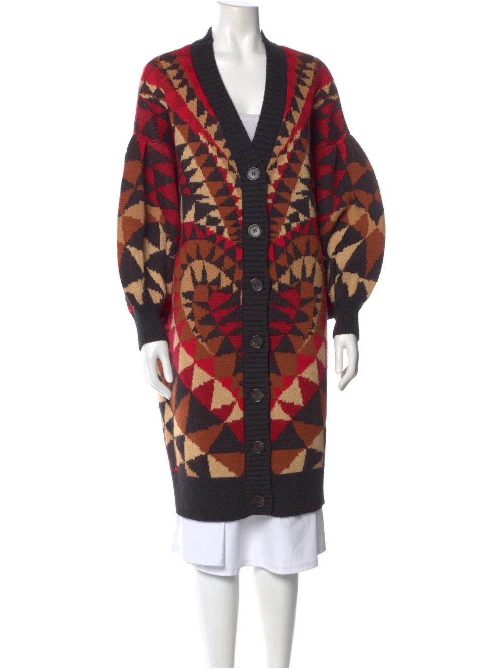 Black Heart Deco Maxi Knit Cardigan - Picture 5 of 5